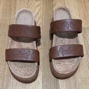 GABRIELA HEARST flame striker leather platform sandals
